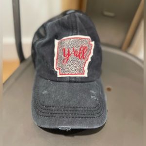 SOUTHERN JUNKIE women’s ball cap with AR state & cheetah print - Y’all